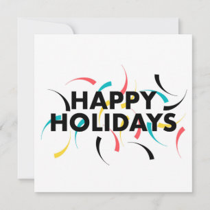 Modernes, spielerisches Design von "Happy Holidays Karte