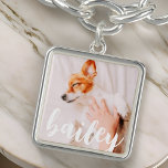 Modernes, spielerisches Foto Armband<br><div class="desc">Dieses einfache und klassische Design besteht aus Serifentypografie und fügt ein individuelles Foto Ihres Haustieres hinzu.</div>