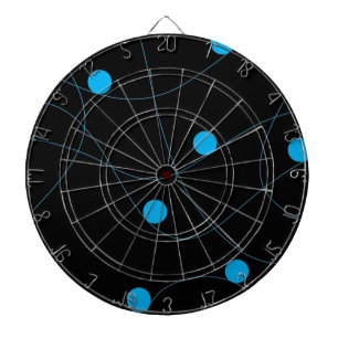 Modernes, spielerisches, lustiges, niedliches Blau Dartscheibe