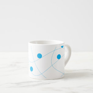 Modernes, spielerisches, lustiges, niedliches Blau Espressotasse