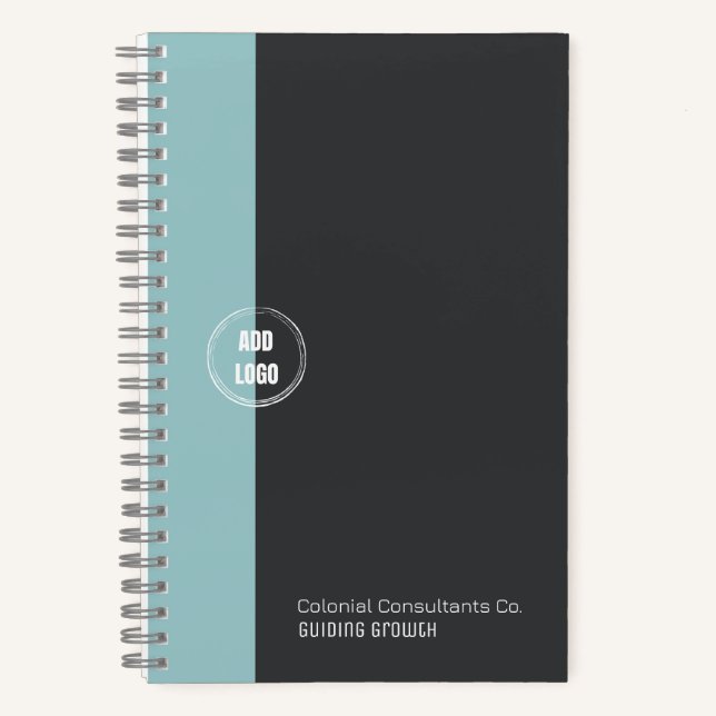 Modernes SpiralNotebook mit individuellem Logo Notizbuch (Vorderseite)