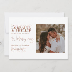 Modernes Split Layout mit Foto Hochzeit Einladung