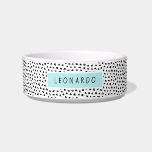 Modernes Splotchy Muster   Personalisiert   Aqua Napf