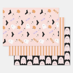 Modernes Spooktakuläres Halloween-Party Geschenkpapier Set