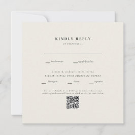 Modernes Square Beige Wedding QR Code II UAWG