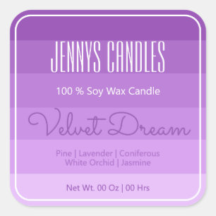 Modernes Square Border Pastel Rainbow Ombre Lilac Quadratischer Aufkleber