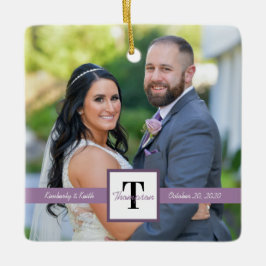 Modernes Square New Wedding Foto Keramikornament