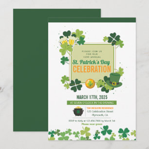 Modernes St Patrick's Day Party Einladung