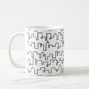 Modernes Stadtbild Kaffeetasse
