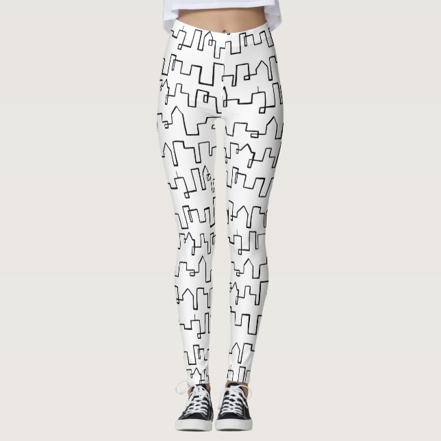 Modernes Stadtbild Leggings (Vorderseite)