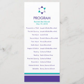 Modernes Star-Bat-Mitzvah-Programm Programm