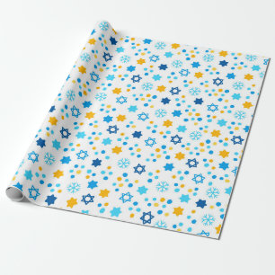 Modernes Star von David Hanukkah Wrapping Paper Geschenkpapier