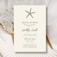 Modernes Starfish Beach Ocean Wedding Brautparty