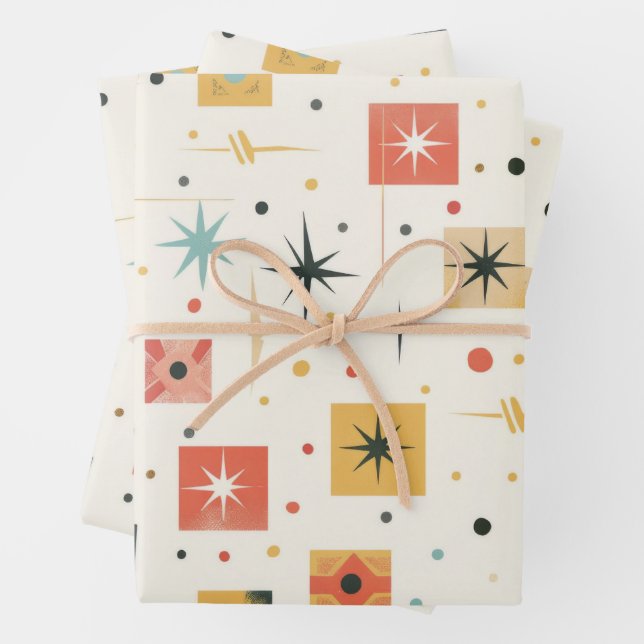 Modernes Sternenmuster aus dem Mittelalter Geschenkpapier Set (Beispiel)
