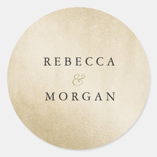 Modernes Sticker für goldene Hochzeitscoupons (Vorderseite)