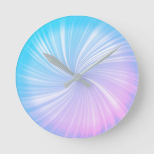 Modernes, stilvolles Blaupink Spectrum Radiant Mus Runde Wanduhr
