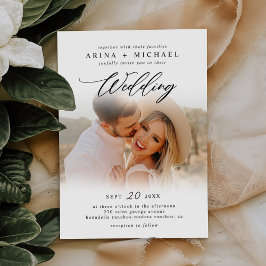 Modernes, stilvolles Boho Wedding Foto Einladung