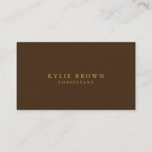 Modernes, stilvolles Braun Gold Beruflich Trendy Visitenkarte
