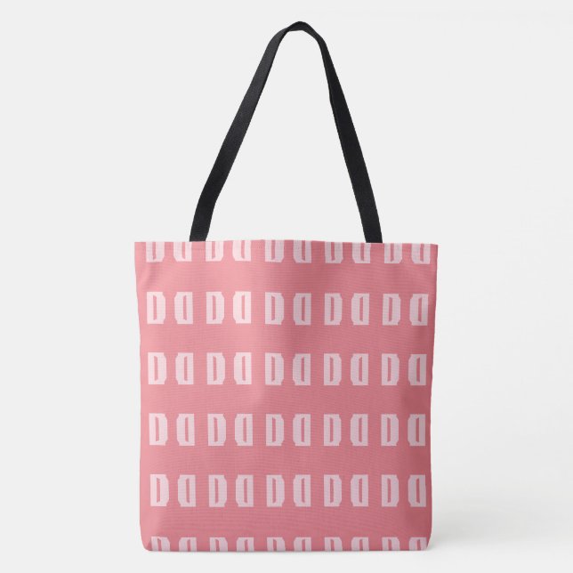 Modernes, stilvolles Coral Pink-Muster Tasche (Vorderseite)