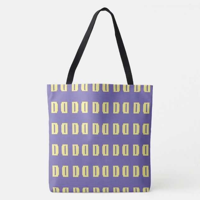 Modernes, stilvolles gelb-blaues Muster Tasche (Vorderseite)