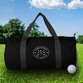 Modernes, stilvolles Golfer Monogram & Name Person Duffle Bag