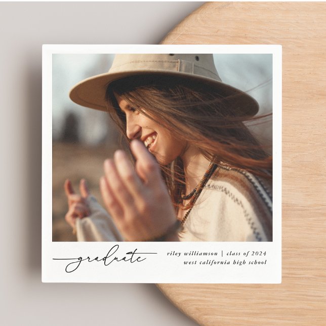 Modernes, stilvolles Graduate Handwriting-Skript-F Serviette (Von Creator hochgeladen)