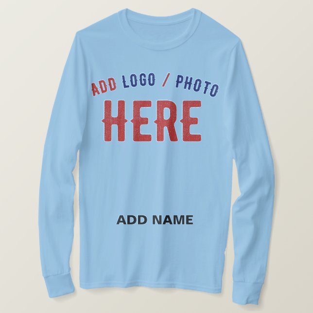 MODERNES, STILVOLLES LICHT BLAU, ÜBERPRÜFT MIT MAR T-Shirt (Design vorne)