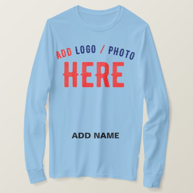 MODERNES, STILVOLLES LICHT BLAU, ÜBERPRÜFT MIT MAR T-Shirt (Design vorne)