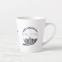 Modernes, stilvolles Los Angeles Sity Schwarz-weiß Milchtasse