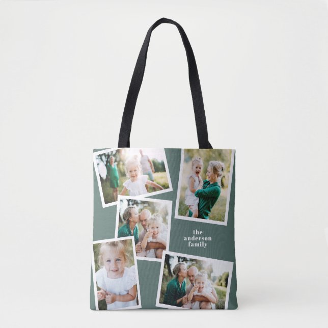 Modernes, stilvolles Mehrfamilienhaus Weiß Grün Tasche (Vorderseite)