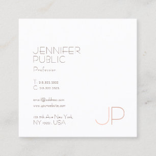Modernes, stilvolles Monogram Trendy Design Luxus  Quadratische Visitenkarte