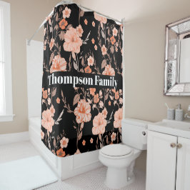 Modernes, stilvolles Monogramm l Floral pattern l  Duschvorhang