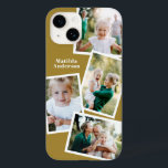 Modernes, stilvolles MultiFoto Senf Case-Mate iPhone 14 Hülle<br><div class="desc">Modernes,  stilvolles Design für elektronische Handys mit mehreren Fotos. Ideal zum Geburtstag,  Weihnachten,  Müttertag oder Vatertag. Die Farbe des Musters kann geändert werden.</div>