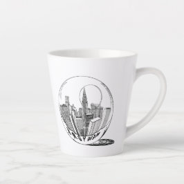 Modernes stilvolles New York Sity in Ball Schwarz- Milchtasse