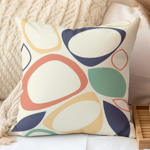 Modernes, stilvolles Orange Blue Abstrakt Pattern Kissen