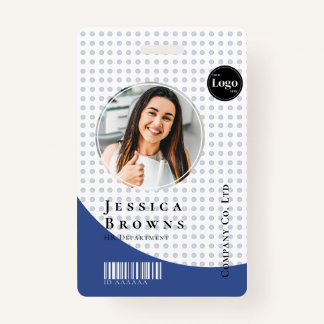 Modernes, stilvolles Personal Foto Barcode Deep Bl Ausweis