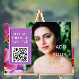 Modernes, stilvolles QR Code Akryllisches Zeichen Acrylschild