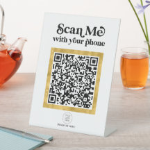 Modernes, stilvolles QR-Geschäftszeichen mit Logo