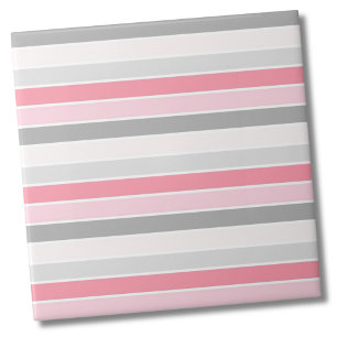 Modernes, stilvolles rosa Streifenmuster Fliese