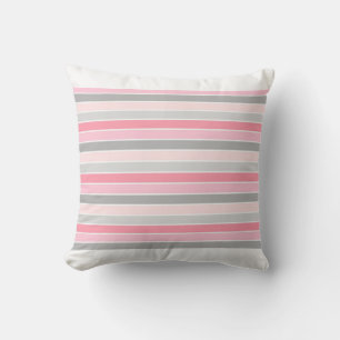 Modernes, stilvolles rosa Streifenmuster Kissen