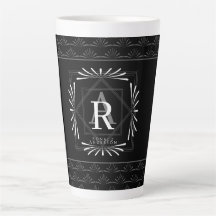 Modernes, stilvolles Schwarzes Monogramm