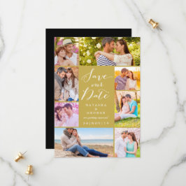 Modernes, stilvolles Script 8 Multi-Foto Save the  Date