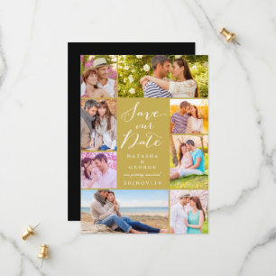 Modernes, stilvolles Script 8 Multi-Foto Save the  Save The Date