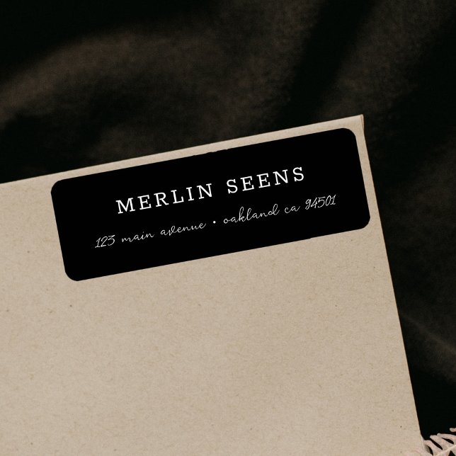 Modernes stilvolles, trendiges Black Return Label (Von Creator hochgeladen)