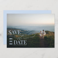 Modernes, stilvolles Typografie-Save the Date Foto