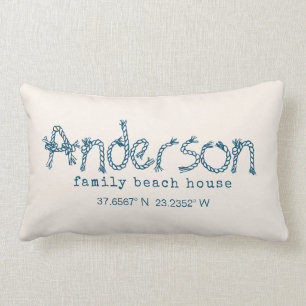 Modernes Strandhaus in Beige Lendenkissen