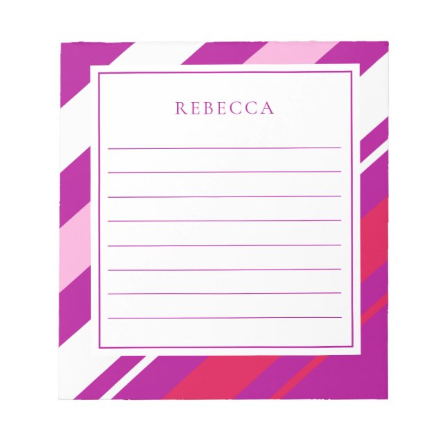 Modernes Stripteppich Notizblock (Vorderseite)