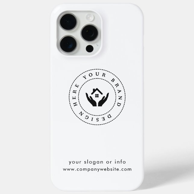 Modernes Stylist mit bearbeitbarem Logo und Text Case-Mate iPhone Hülle (Rückseite)
