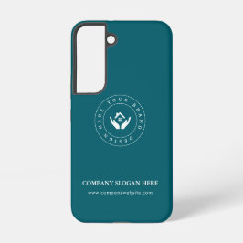 Modernes Stylist mit bearbeitbarem Logo und Text Samsung Galaxy Hülle