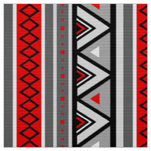 Modernes südwestliches geometrisches, rot u. stoff